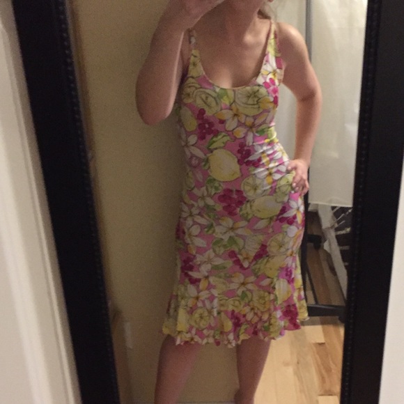 Blumarine Dresses & Skirts - Fun Blumarine Lemon 🍋 Flower 🌺 Stretchy Dress